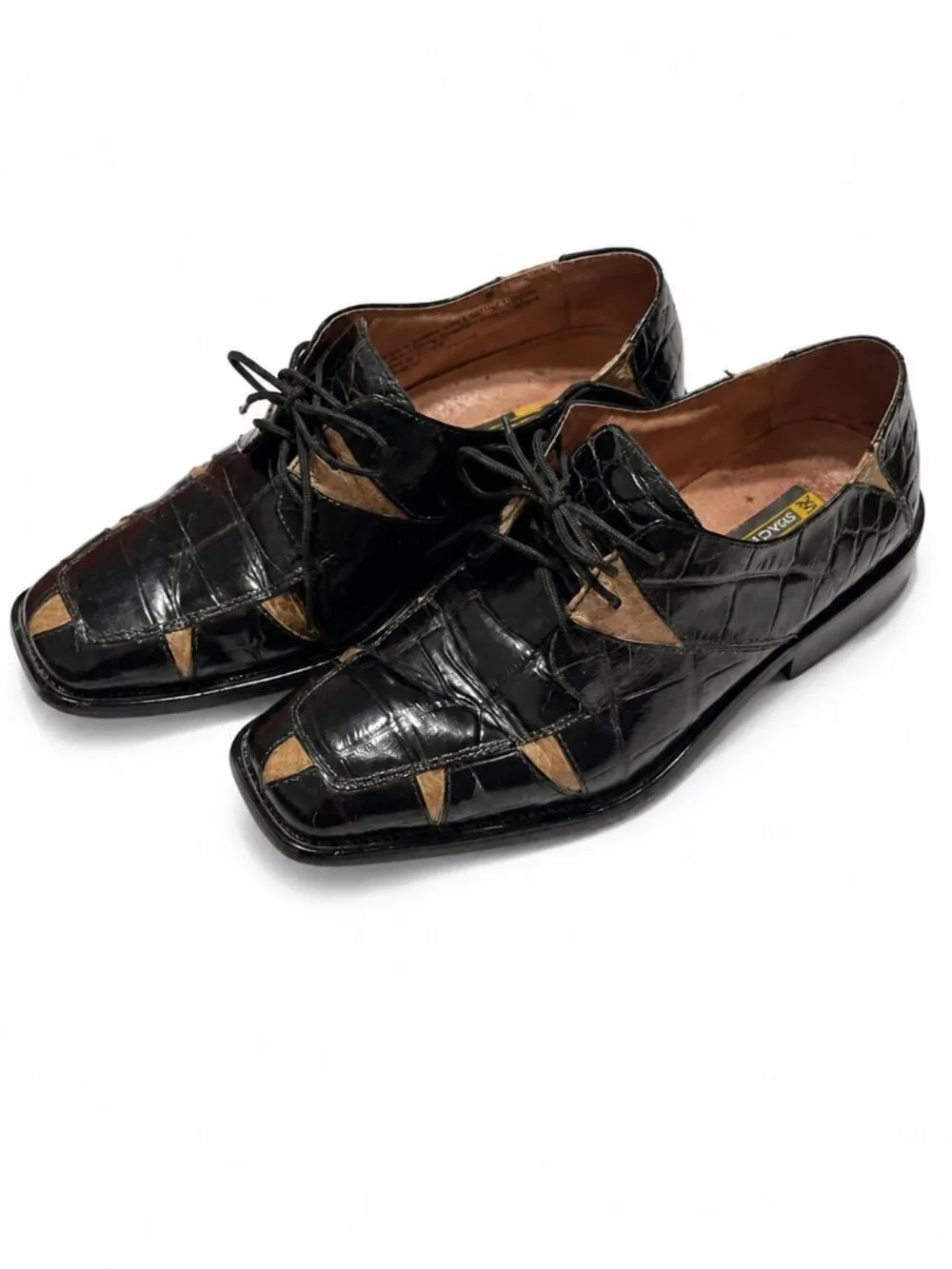 Stacy Adams Men’s Genuine Snakeskin & Leather Dress Shoes